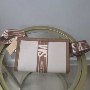 Steve Madden Brown and Cream Crossbody Bag